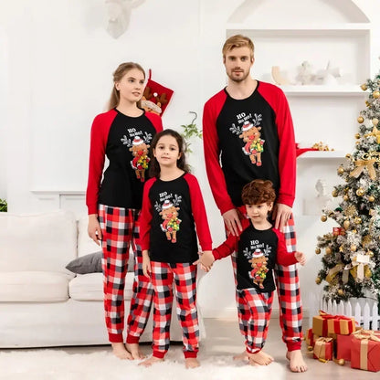 Short Sleeve Plaid Pajamas Set for Family Christmas Matching Outfits 2 New Stylish and Eye Catching