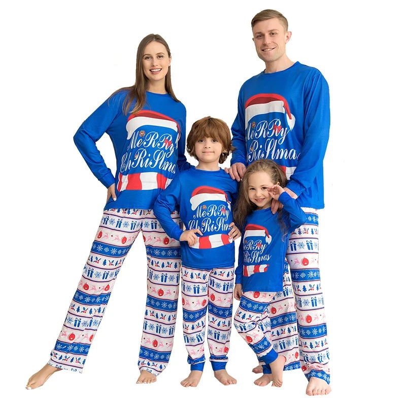 Family Christmas Pajamas Matching Clothes Set 2023 Xmas Father Mother Kids Outfit Dad Mom And Daughter Son Sleepwear Family Look