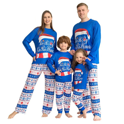 Family Christmas Pajamas Matching Clothes Set 2023 Xmas Father Mother Kids Outfit Dad Mom And Daughter Son Sleepwear Family Look