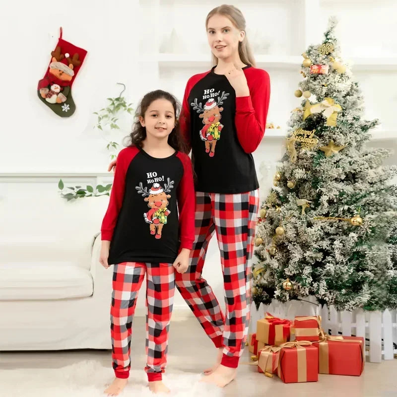 Short Sleeve Plaid Pajamas Set for Family Christmas Matching Outfits 2 New Stylish and Eye Catching