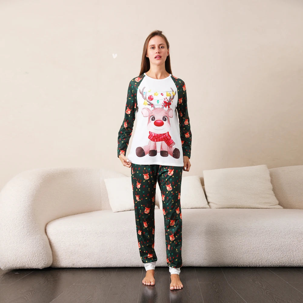 Christmas Family Matching Pajamas Set Family Look Mother Daughter Father Baby Kids Sleepwear Mommy and Me Nightwear Clothes