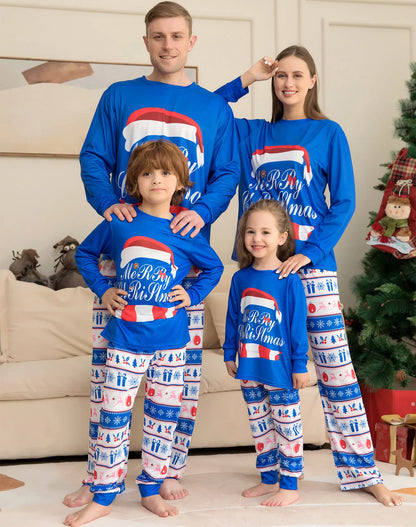 Family Christmas Pajamas Matching Clothes Set 2023 Xmas Father Mother Kids Outfit Dad Mom And Daughter Son Sleepwear Family Look