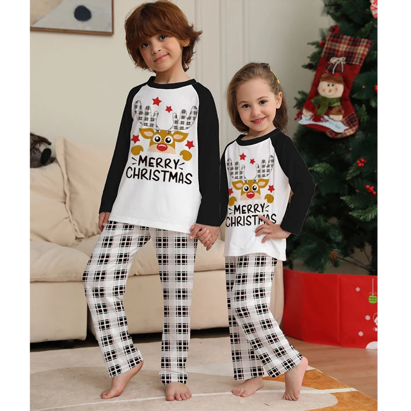 Christmas Pajamas Set 2024 Family Matching Outfits Adult Mother and Daughter Father Son Xmas Pyjamas Mommy And Me Kids Clothes