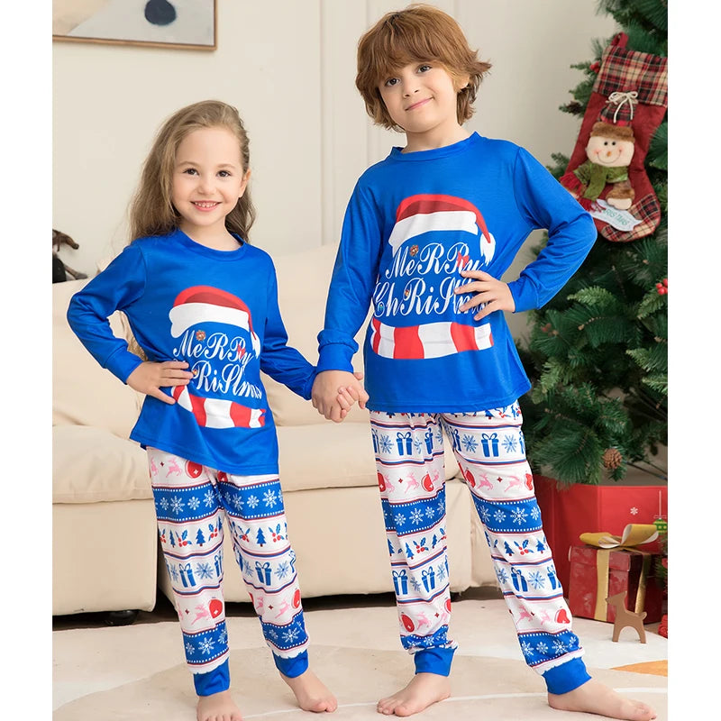 Family Christmas Pajamas Matching Clothes Set 2023 Xmas Father Mother Kids Outfit Dad Mom And Daughter Son Sleepwear Family Look