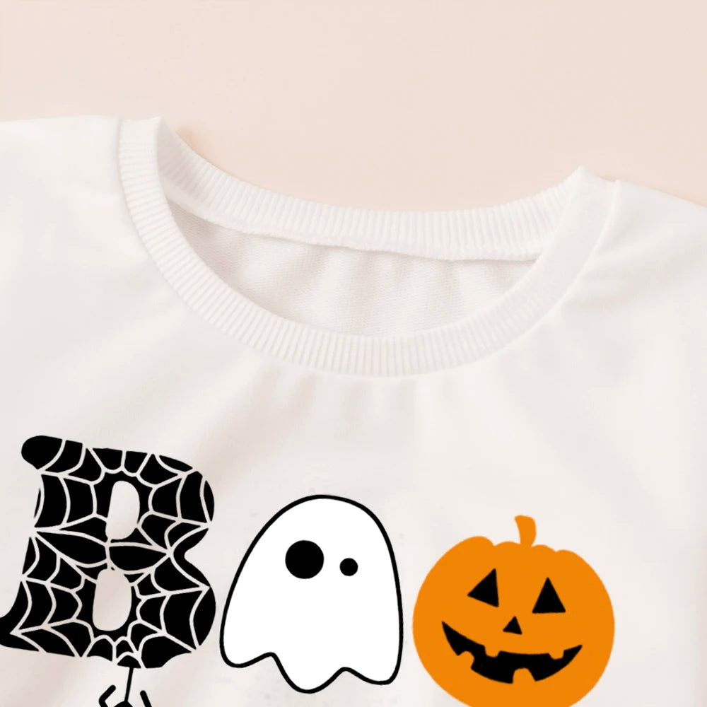 Family Matching Clothes Halloween Sweatshirt pumpkin Letter Print Clothes Family Mommy And Daughter Clothes Family Look