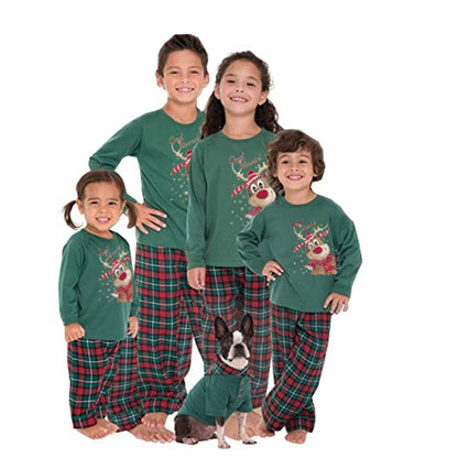 2024 Christmas Pajamas Outfits Family Mother Father Kids Matching Clothes Look Mommy And Me New Year's Costumes Pyjamas Deer