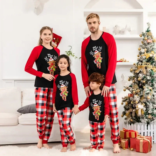 Short Sleeve Plaid Pajamas Set for Family Christmas Matching Outfits 2 New Stylish and Eye Catching