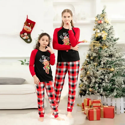 Short Sleeve Plaid Pajamas Set for Family Christmas Matching Outfits 2 New Stylish and Eye Catching